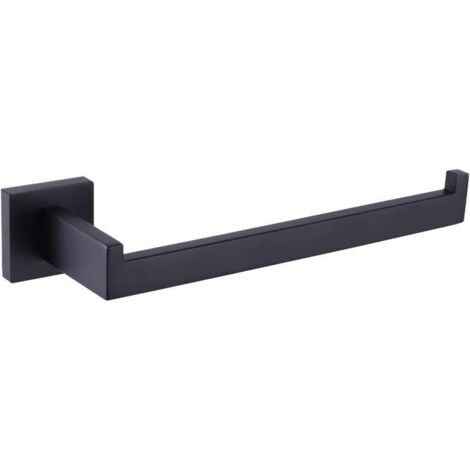Patère de salle de bain Porte-serviettes noir mat pour salle de bain SUS 304 anneau porte-serviettes en acier inoxydable porte-serviettes robuste support mural - Le noir