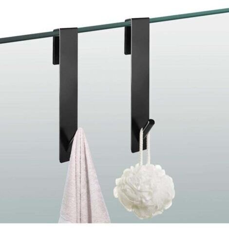 Patère de salle de bain　Crochets de douche, crochets pour pare protection en mousse, crochets en acier inoxydable pour serviettes de toilette, crochets de douche pour peignoirs de bain-RAPANDA