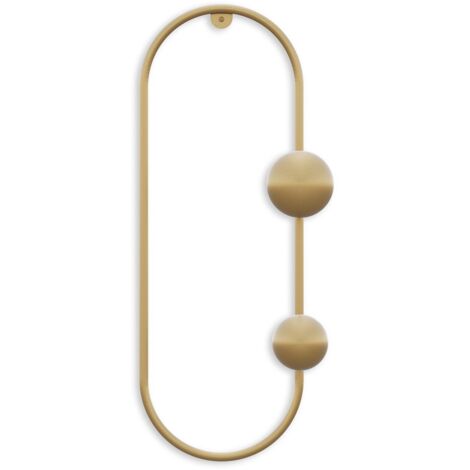 Patère décorative Nairime L17xH41cm Métal Or
