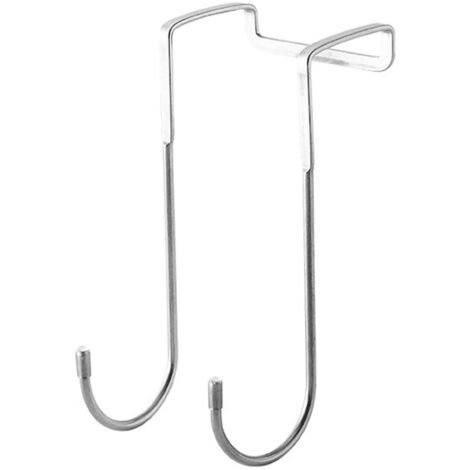 Patère double en forme de S pour suspendre les manteaux à une porte, cintre pour vêtements de chambre, acier inoxydable, neuf, couleur argent.