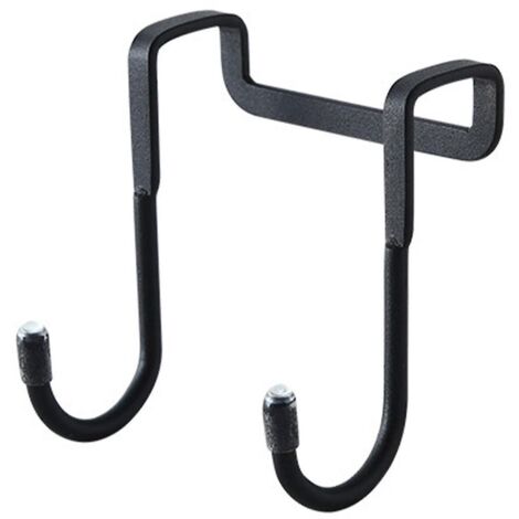Patère double en forme de S pour suspendre les manteaux à une porte, cintre pour vêtements de chambre, acier inoxydable, noir.