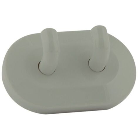 Patère double en nylon RAL 7038 HOMEWELL