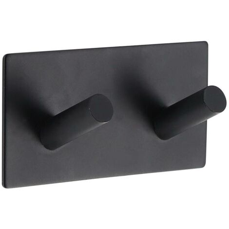 Patere double metal peint 3m - noir - Tendance