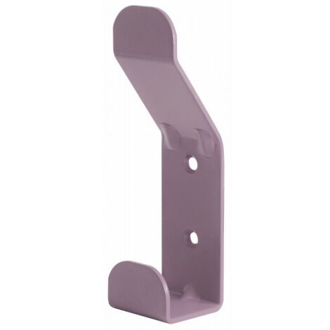 Patère double type F10555 - en acier laqué RAL 4009 Mauve - DEVISMES
