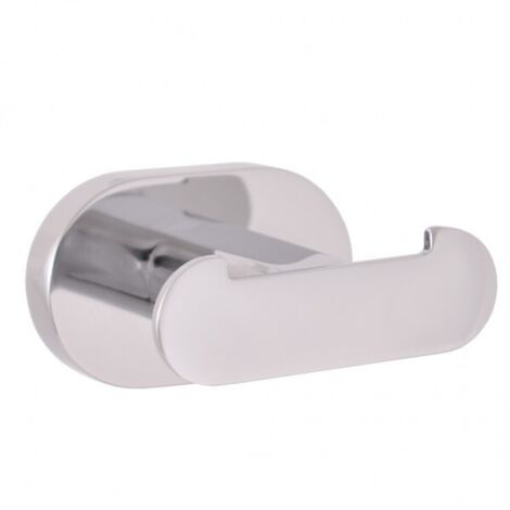 Patère double YUKON en laiton chromé 6 cm