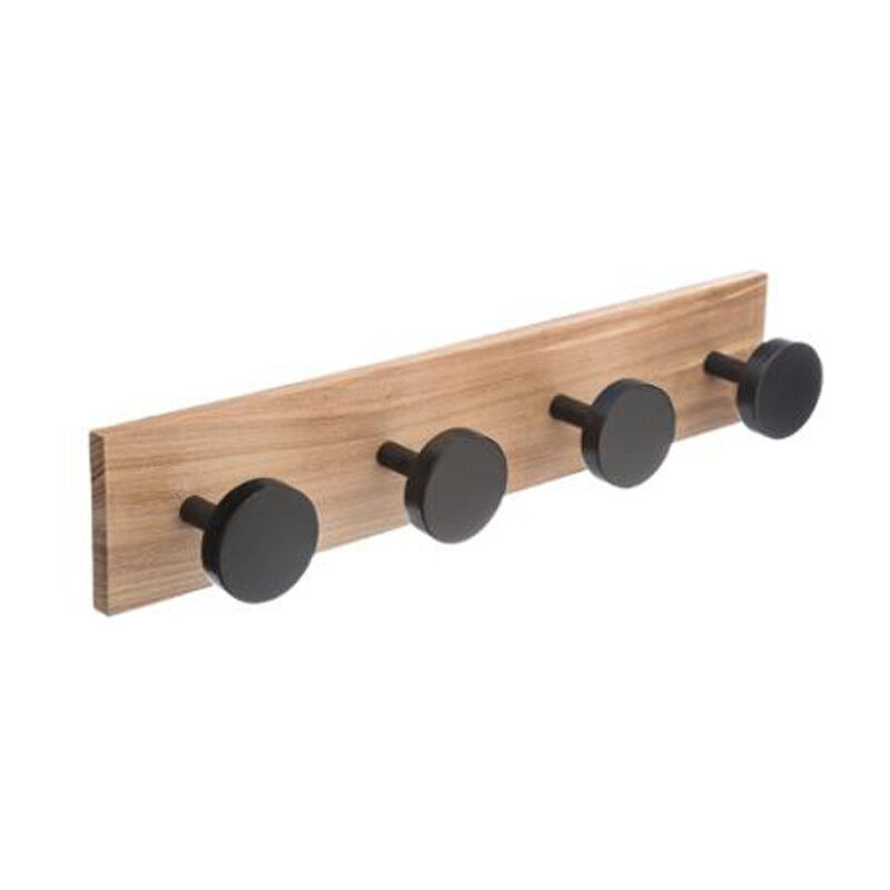 Five Simply Smart - Patère en Bois '4 Têtes' 40cm Noir
