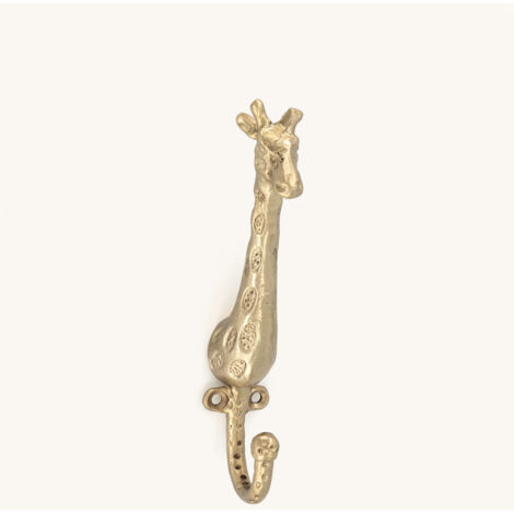 Patère en laiton recyclé Baby Girafe
