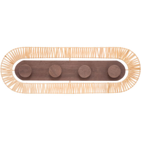 Patère en Rotin 4 crochets L 76 cm - Atmosphera
