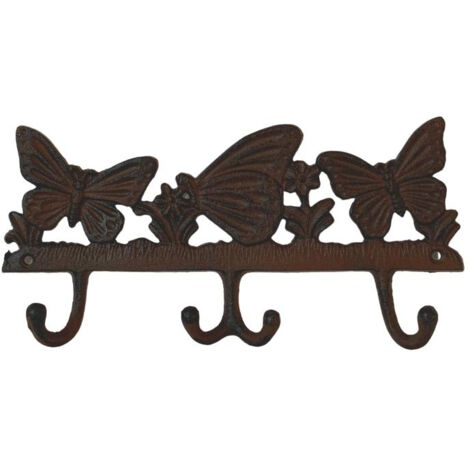 Patère famille papillon 4 crochets