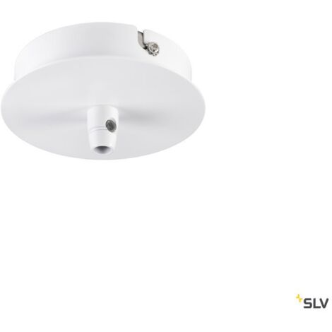 Patère FITU intérieure 1 passe-fil ronde blanc - SLV - 132601