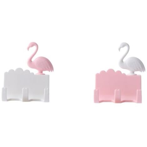 Patère - Flamant Rose - 2Pcs - Autocollants - 2 kg - Pour Enfants et Adultes