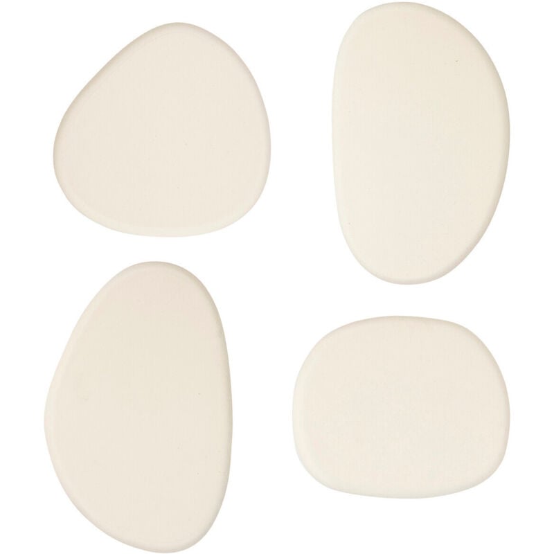 Atmosphera - Lot de 4 patères organiques Karen blanc ivoire L7 10cm créateur d'intérieur