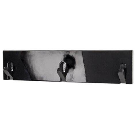 Patère Murale 3 Crochets "Epura" 44cm Noir