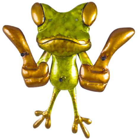 Patère Murale 3 Crochets "Grenouille" 50cm Vert