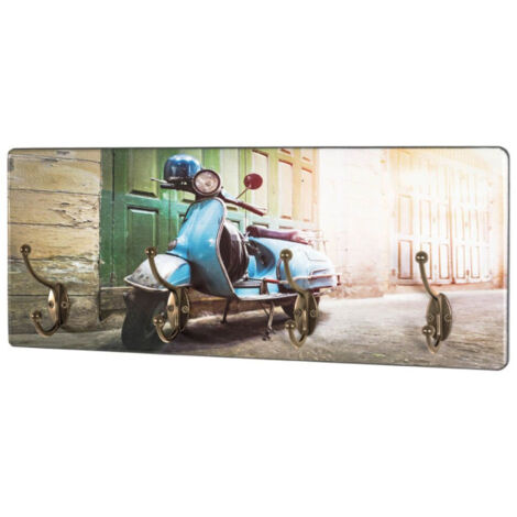 Patère Murale 4 Crochets "Vespa" 50cm Multicolore