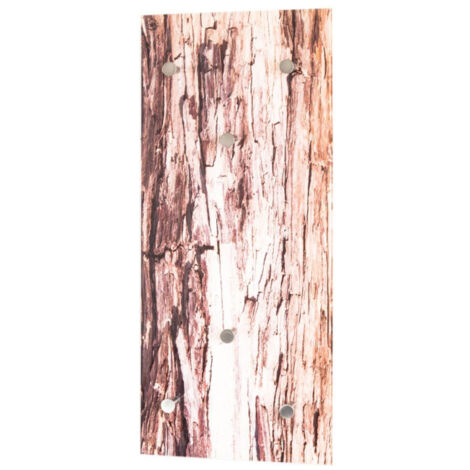 Patère Murale 6 Crochets "Écorce Bois" 70cm Naturel