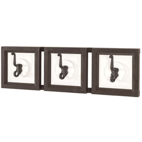 Patère Murale en Bois "3 Crochets" 58cm Naturel