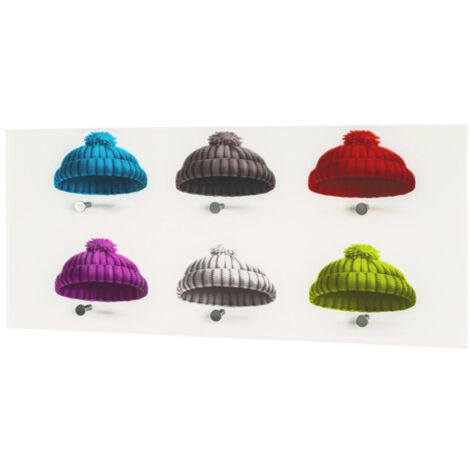 Patère Murale en Verre "Bonnets" 90cm Blanc