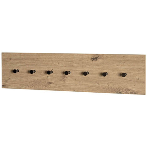 Patère Murale "Miranda" 80cm Chêne & Noir