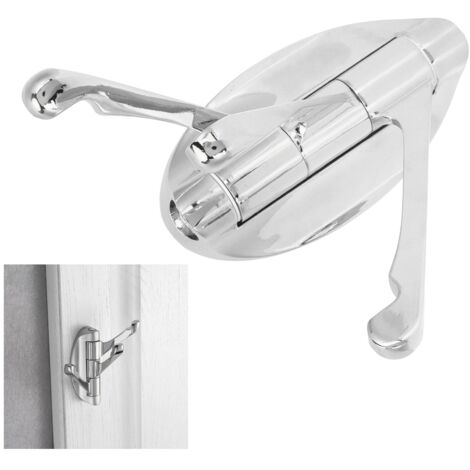 Patère murale pivotante 180° en zinc chromé, 9cm