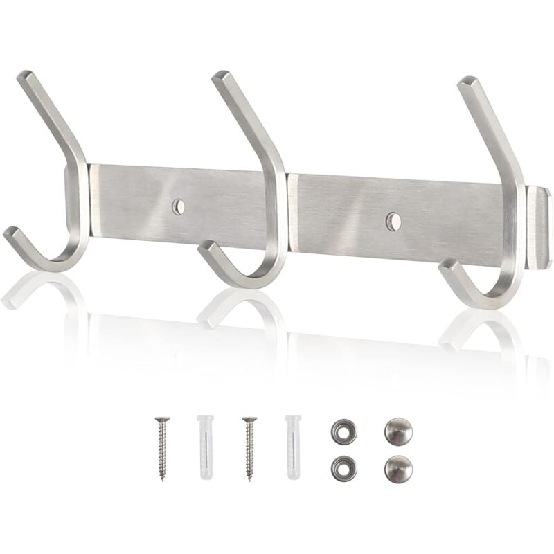 Patère murale, porte-manteau en acier inoxydable, porte-manteau, porte-manteau mural, porte-manteau mural, crochet pour vestes, manteaux, écharpes,