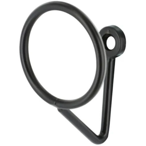 Patère porte manteau mural à 1 tête en acier noir, L. 97 x P. 56 mm