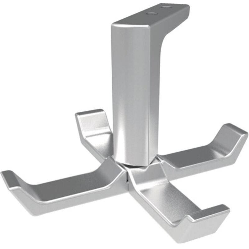 Hermeta - Crochet de plafond 0201 quadruple A.83mm Alu.argenté.anod.H.55mm - 0201-01E