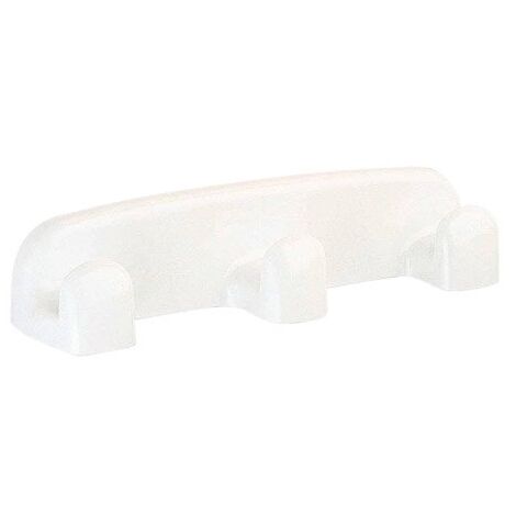 Patère pour sanitaires 3 têtes Rossignol plastique blanc
