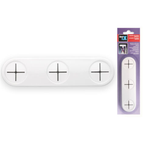 Patere Torchons De Cuisine Adhesive Blanche (BLISTER) Inofix