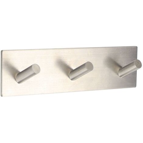 Patere triple acier inoxydable 3m - chrome - Tendance