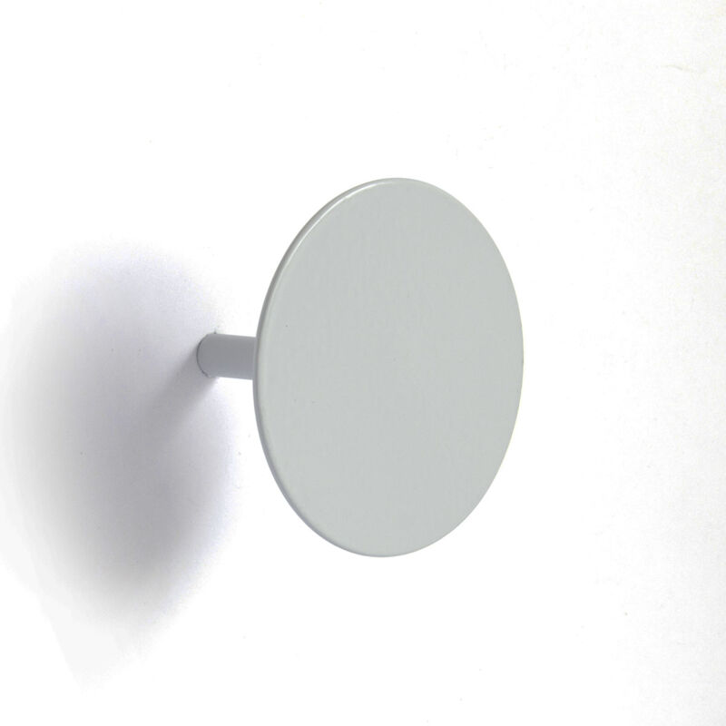Homemaison – Patère à fixer colorée métal epoxy blanc 68 mm – Fixation murale pour vêtements et bijoux – Dimensions compactes pour espaces réduits