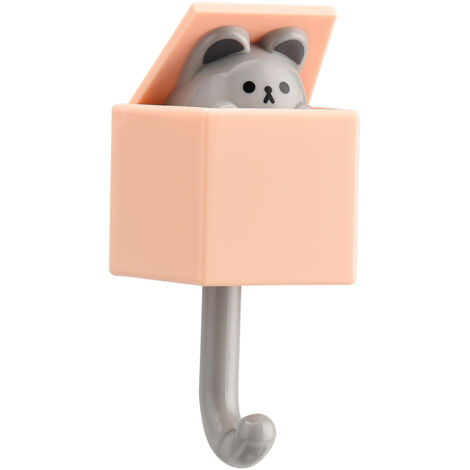 Patères murales originales et adorables pour suspendre chapeaux, manteaux, clés et serviettes. Leur design pratique en forme de chat, de couleur orange, sert également de décoration murale.