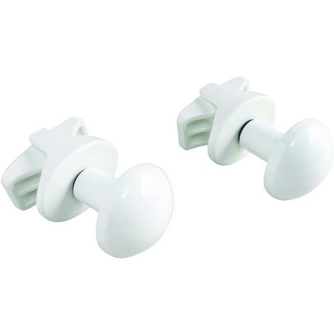 Patères "O" blanches à vis pour sèche-serviette à tubes ronds