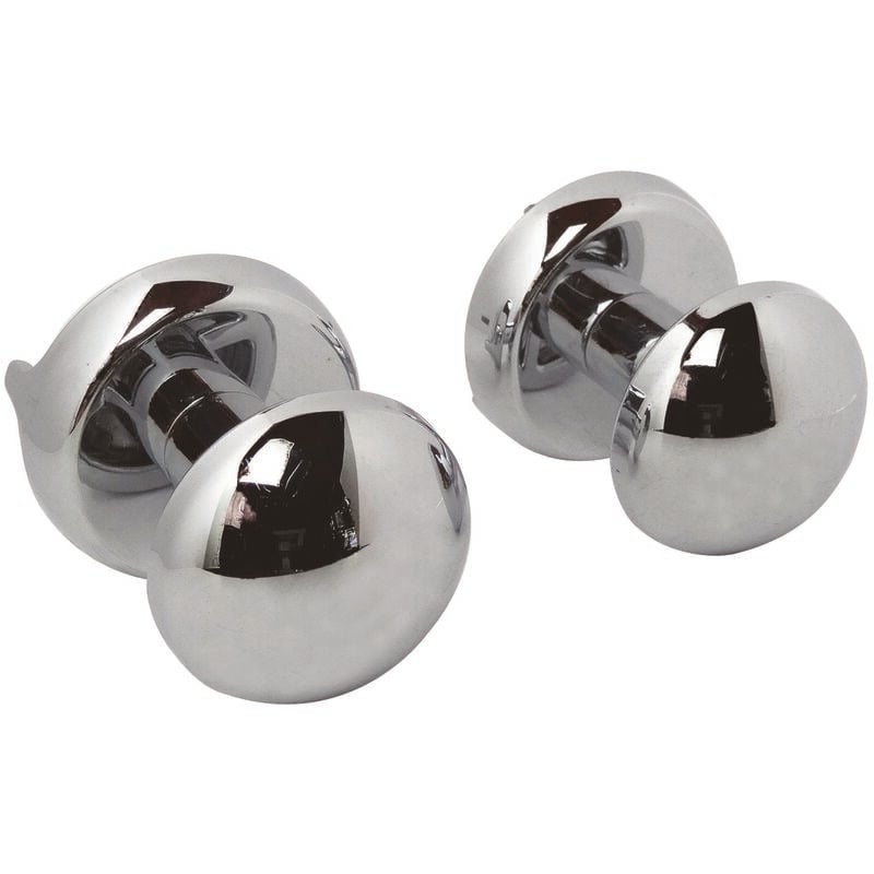 Centrale Brico - Patères o pour sèche serviette Chromée - pour tube Plat à visser