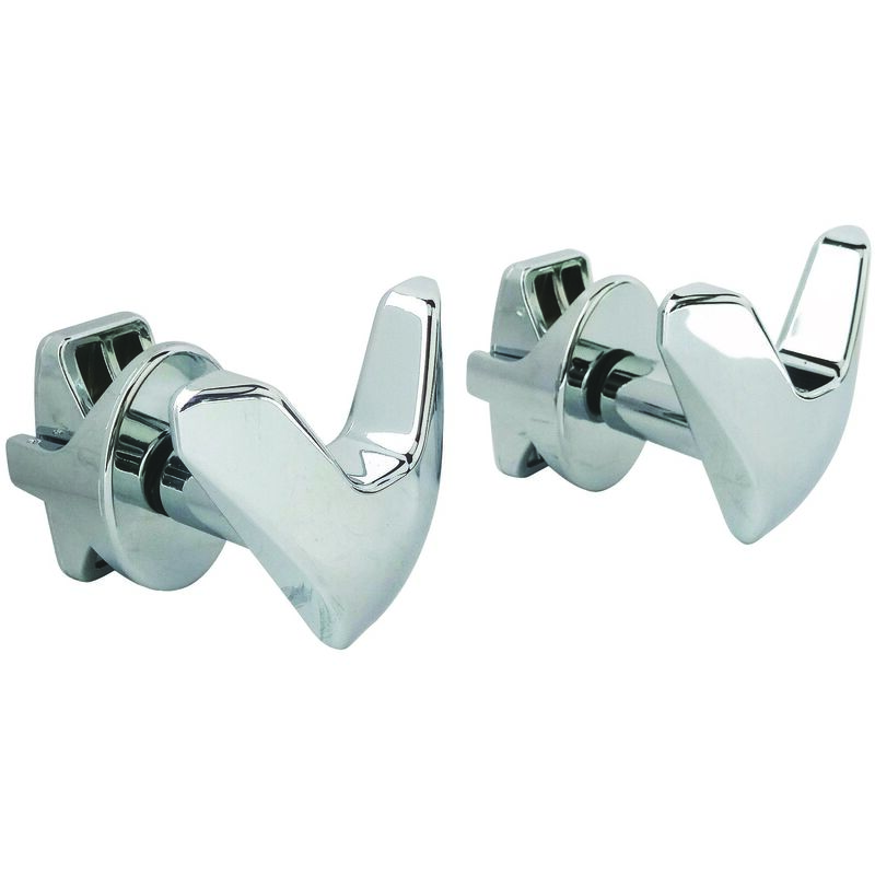 Ayor - Patères v pour sèche serviette Chromée - pour tube Rond à visser