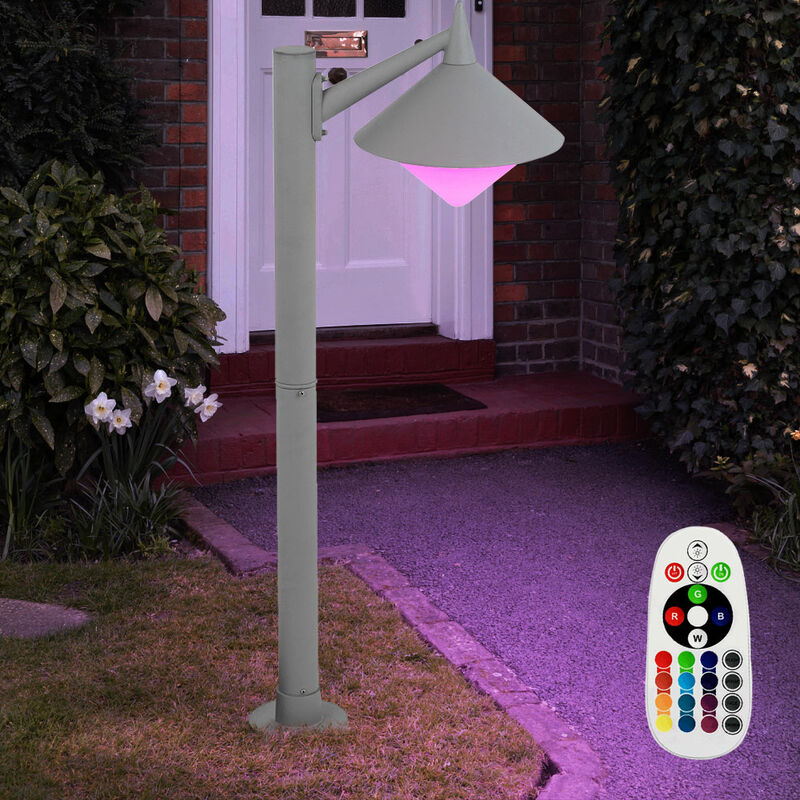 

Path lights lámpara de pie moderna para exteriores lámpara de pie para exteriores para jardín, cambio de color con control remoto regulable, 1x LED
