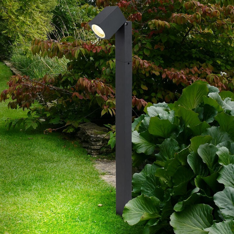 Path lights outdoor lampadaire de jardin extérieur anthracite lampadaire extérieur terrasse sur pied, pivotant, 1x GU10, Lxlxh 11,5x7,2x80 cm