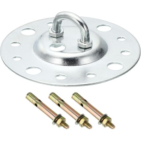 PATIKIL 202lbs 115mm Acier Plafond crochet, Plafond Ventilateur Crochet Coussinet Yeux Plaque Mur Cintre Matériel avec Montage Vis pour suspensions Lampe Plante Paniers