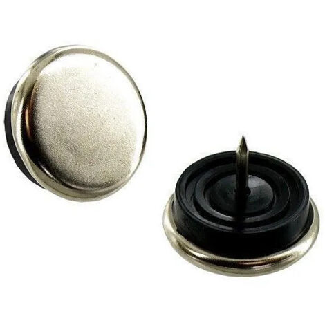 Patin à clouer en métal pour meubles, 17 mm, 4 unités