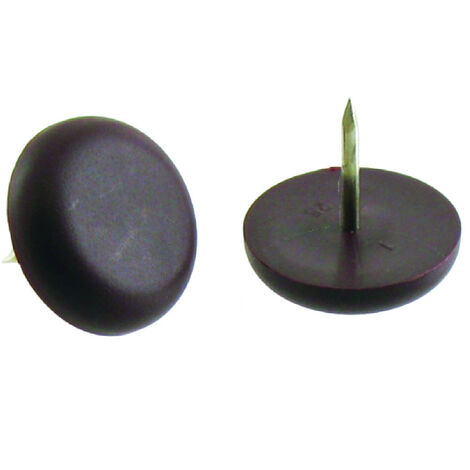 Patin à Clouer Plastique Marron Ø30 - 4 Pce - VYNEX