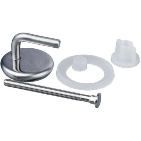 Patin abattant WC, pièce détachée pour abattant WC Malaga et Bergamo , Kit de 8 fixations pour abattant WC, acier inoxydable, brillant