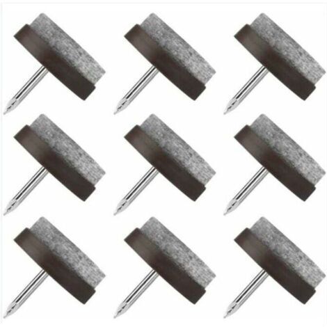 Patin Chaise a Clouer, 80 Pcs Clous Patins de Meuble, Patins Glisseurs Rond 22mm Tampon Chaise, Patins Meubles en Feutre Tampons pour Protection Pieds de Table Chaise Meubles