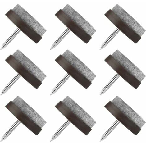 Patin Chaise a Clouer, 80 Pcs Clous Patins de Meuble, Patins Glisseurs Rond 22mm Tampon Chaise, Patins Meubles en Feutre Tampons pour Protection Pieds de Table Chaise Meubles