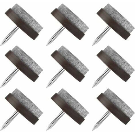 Patin Chaise a Clouer, 80 Pcs Clous Patins de Meuble, Patins Glisseurs Rond 22mm Tampon Chaise, Patins Meubles en Feutre Tampons pour Protection Pieds de Table Chaise Meubles
