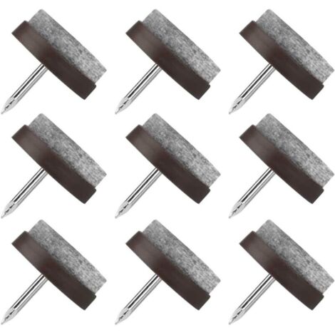 Patin Chaise a Clouer, 80 Pcs Clous Patins de Meuble, Patins Glisseurs Rond 22mm Tampon Chaise, Patins Meubles en Feutre Tampons pour Protection Pieds de Table Chaise Meubles H163