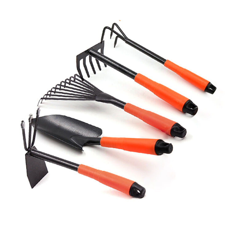 Outils de plantation en acier inoxydable, ensemble de cinq outils de jardinage, pelle, houe, manche antidérapant, ensemble d'outils de plantation de