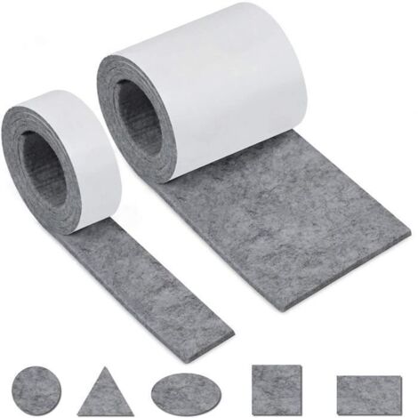 Patin en feutre - Feutrine Autocollante - 2pcs - 100x10cm et 100x2cm - Antidérapant - Écologique