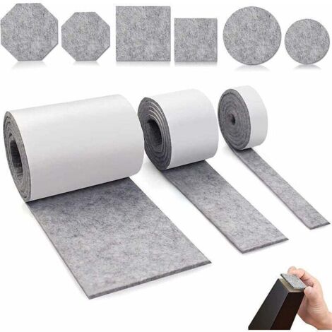 Patin Feutre Meuble Adhésif,3 Feutre de Protection Feutrine Adhesive Feutrine Autocollante Meuble Patin Antiderapant, pour Protection Pied de Table Chaise Canape