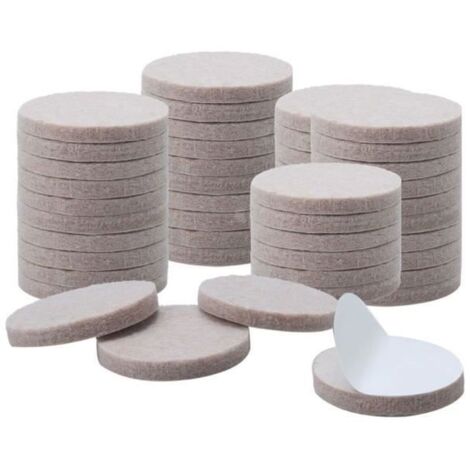 Patin     Feutre rond pour 32mm Diamètre pied Auto-adhésif Anti-rayures Protecteur Meubles Chaise Beige 50Pcs