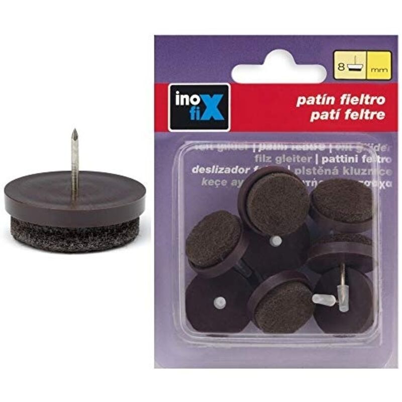 Patin desliz.fieltro 24MM marron Inofix